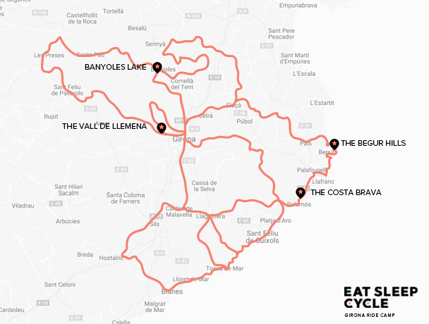 Map - Girona Ride Camp
