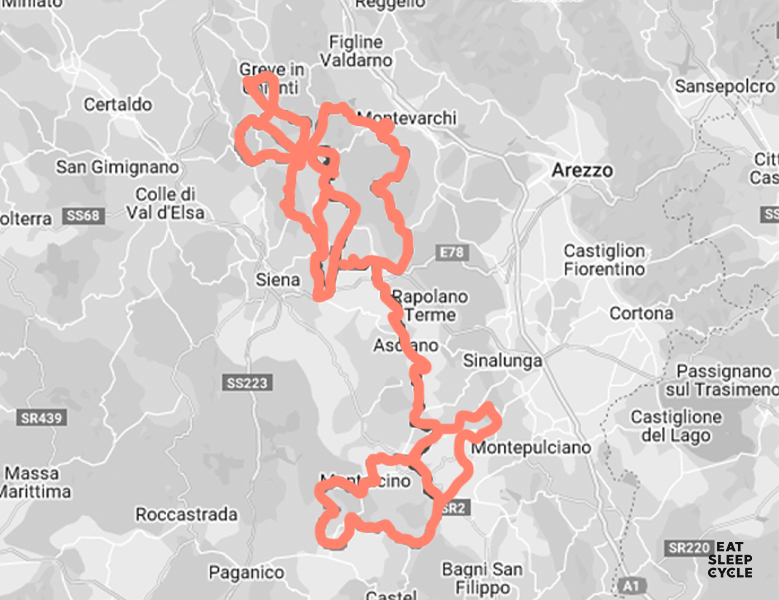 Eat-Sleep-Cycle-Tour-Tuscany-Route-Map