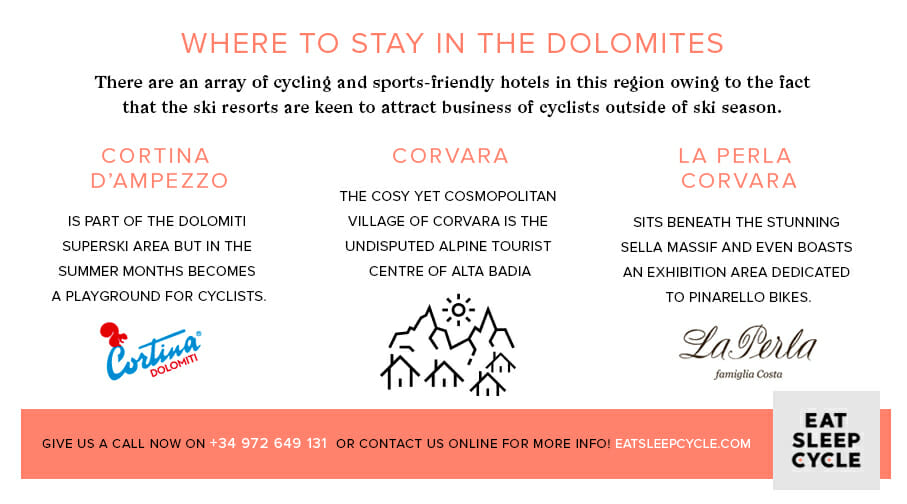 Guia del ciclista a les Dolomites - On allotjar-se a les Dolomites