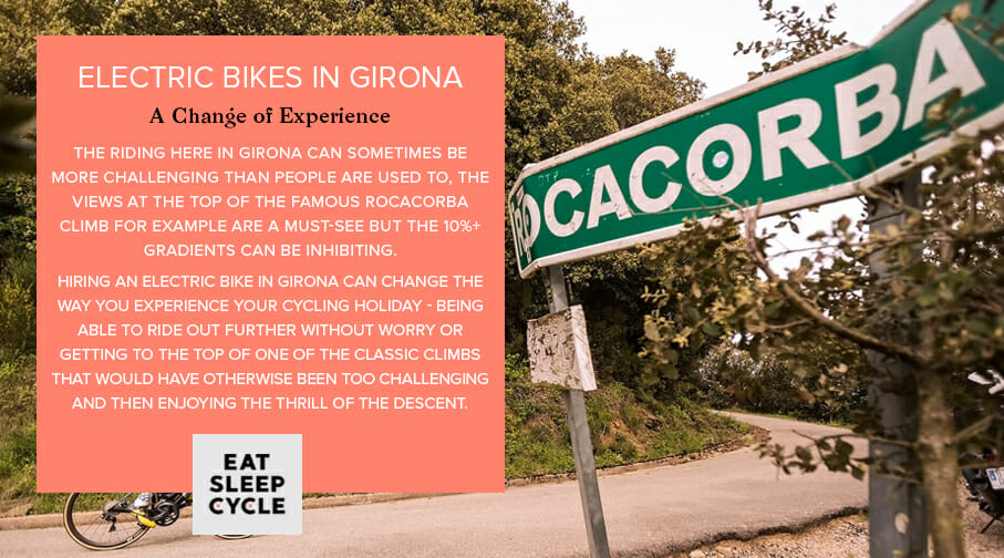 Electric Bike Rental in Girona - Rocacorba Climb - Eat Sleep Cycle